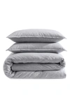 Calvin Klein Modern Collection Melange Jersey 3 Piece Comforter Set, Queen In Blue