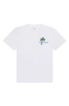 Mavrans Beverly Hills Organic Cotton Graphic T-shirt In White/ Pink