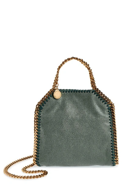 Stella Mccartney Tiny Falabella Faux Leather Tote In Stone Green