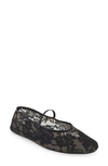 Jeffrey Campbell Mesh Mary Jane Flat In Black Lace