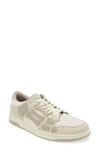 Amiri Skel Top Low White Sneakers With Skeleton Patch In Leather Man In Alabaster