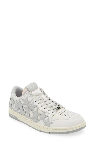 Amiri Stars Low Top Trainer In White Grey