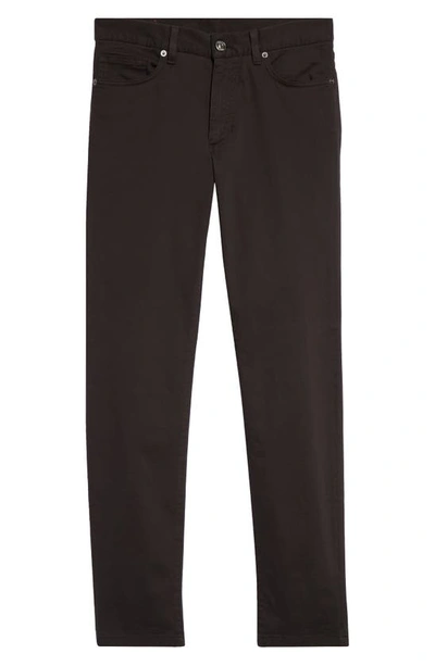 Zegna City Fit Stretch Denim Jeans In Dark Brown