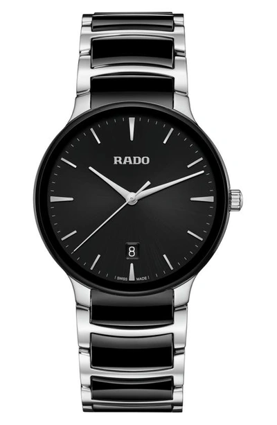 Rado Centrix Bracelet Watch, 39.5mm In Black