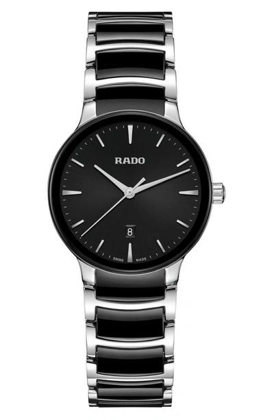 Rado Centrix Bracelet Watch, 30.5mm In Black