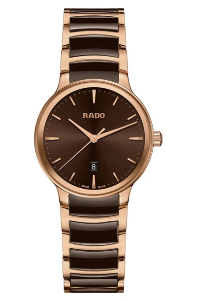Rado Centrix Bracelet Watch, 30.5mm In Brown