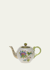 Herend Queen Victoria Teapot With Butterfly Finial In Green