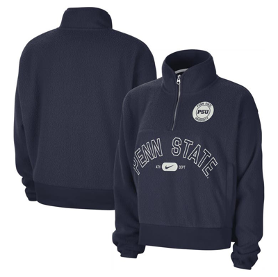 Nike Navy Penn State Nittany Lions Fly Fleece Quarter-zip Jacket