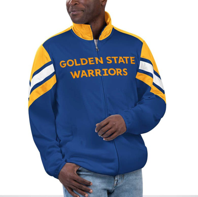 G-iii Sports By Carl Banks Royal Golden State Warriors Game Ball Full-zip Track Jacket