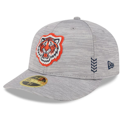 New Era Gray Detroit Tigers 2024 Clubhouse Low Profile 59fifty Fitted Hat
