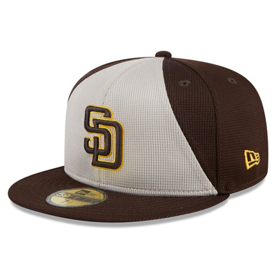 New Era Brown San Diego Padres 2024 Batting Practice 59fifty Fitted Hat In Dark Brown