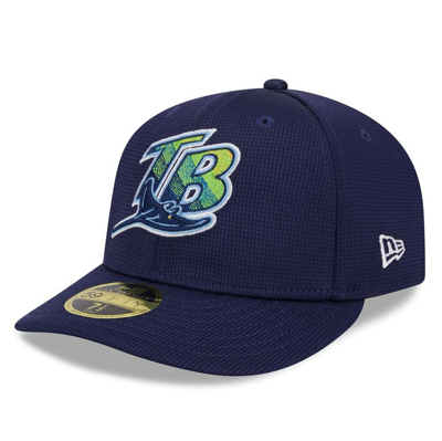 New Era Navy Tampa Bay Rays 2024 Batting Practice Low Profile 59fifty Fitted Hat