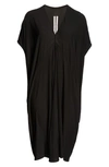 RICK OWENS TOMMYKITE V-NECK JERSEY DRESS