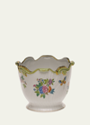 HEREND QUEEN VICTORIA RIBBED CACHE POT