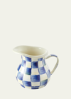 Mackenzie-childs Royal Check Creamer In Blue/white