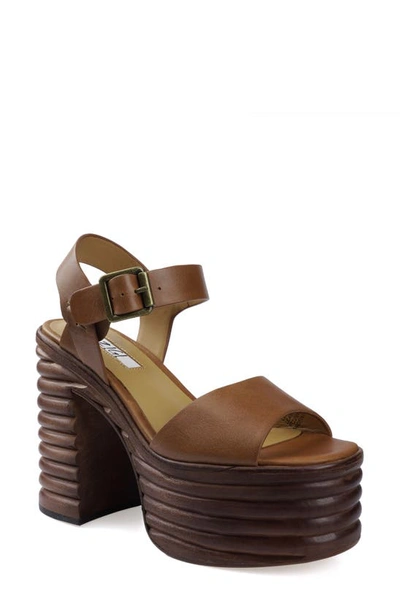 Zigi Sadira Platform Sandal In Tan Leather