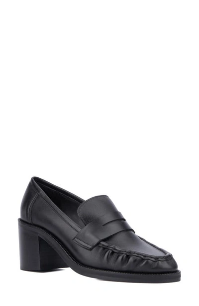 Aquatalia Josette Penny Loafer Pump In Black