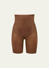 Spanx Thinstincts 2.0 High-waisted Mid-thigh Shorts In Chestnut Brown
