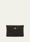 Il Bisonte Unisex Leather Snap Pouch In Black