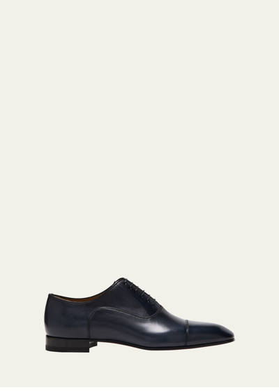 Christian Louboutin Greggo Patent-leather Oxford Shoes In Black