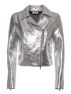 P.a.r.o.s.h 'metallic' Silver Lambskin Jacket In Silver