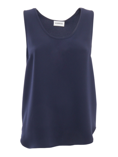 P.a.r.o.s.h Sleeveless Blouse In Blue
