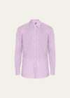 Bergdorf Goodman Men's Cotton Gingham Check Sport Shirt In 5 Ppl Wht