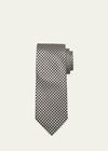TOM FORD MEN'S MULBERRY SILK MICRO-HOUNDSTOOTH TIE