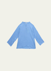 Mariella Ferrari Kids' Boy's Linen Blouse In 128 Blue
