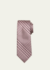 Tom Ford Men's Mulberry Silk Houndstooth Check Tie In Pink Multicolor