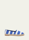 MANOLO BLAHNIK SOMBRILLE STRIPE COTTON ESPADRILLES