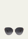 Bvlgari Serpenti Butterfly Sunglasses In Rose Gold