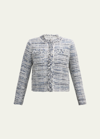 KOBI HALPERIN RICKI FRINGE & LACE-TRIM TWEED JACKET