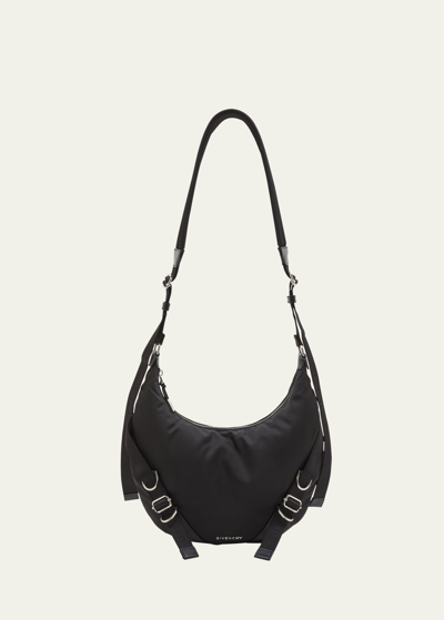 Givenchy Men's Voyou Nylon Crossbody Bag In 001-black