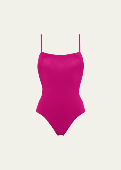 Eres Aquarelle One-piece Swimsuit With Thin Straps In Sunset 23h
