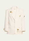 DRIES VAN NOTEN BIRDY EMBROIDERED SINGLE-BREASTED JACKET