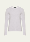 Iris Von Arnim Men's Primo Cotton Knit Long-sleeve T-shirt In Silver