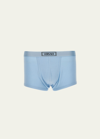 Versace Men's Ribbed Cotton Logo Boxer Briefs In 95 Pastel