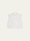 Helmut Lang Sleeveless Tuxedo Bib In White