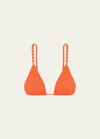 Vix Firenze Beads Triangle Bikini Top In Firenze Grapefrui
