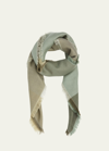 Loro Piana Quadrilatero Del Cashmere-silk Scarf In F5nr Wasabi Powde