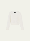 THEORY MINI POINTELLE STITCH LONG-SLEEVE PULLOVER TOP