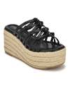 Nine West Cristy Espadrille Wedge Sandal In Black