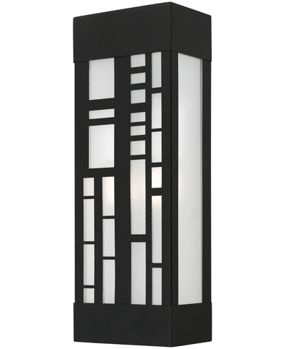 Livex Malmo 2 Light Outdoor Ada Sconce In Textured Black