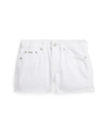 Polo Ralph Lauren Big Girls Frayed Cotton Denim Shorts In Poe Wash