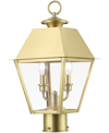 LIVEX WENTWORTH 2 LIGHT OUTDOOR MEDIUM POST TOP LANTERN