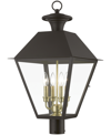 LIVEX WENTWORTH 4 LIGHT OUTDOOR EXTRA LARGE POST TOP LANTERN