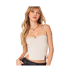 Edikted Hope Double Slit Camisole In Cream