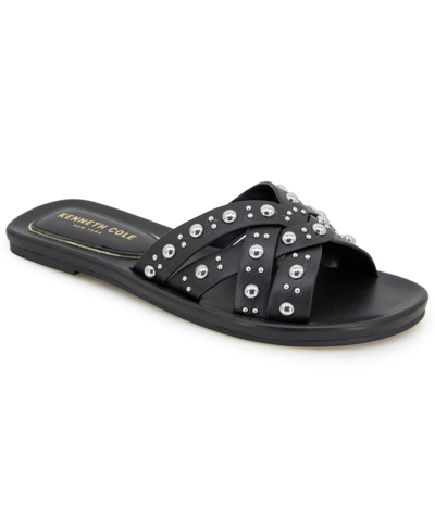 Kenneth Cole New York Jula Stud Slide Sandal In Black