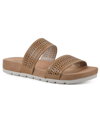 Cliffs By White Mountain Thrilled Laser Cut Sandal In Natural Burnished Smooth